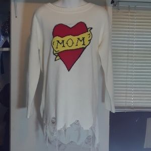 UNIF Tattoo Mom Destroyed Sweater